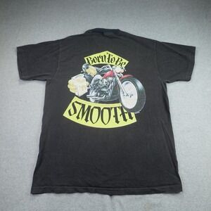 Joe Camel Shirt Mens XL Black Vintage 90s Graphic Pocket Tee Born To Be Smooth